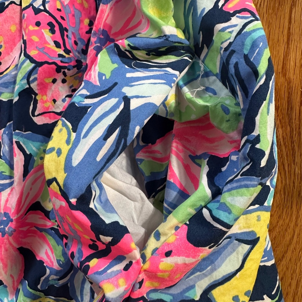 Lilly Pulitzer Easton Dress 4 Capri Soleil Nauti Navy Fit Flare Floral Sundress - Picture 10 of 16